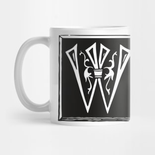 Letter W in black and white Mug